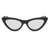 Ochelari soare, cat-eye, efect de oglinda, Negru