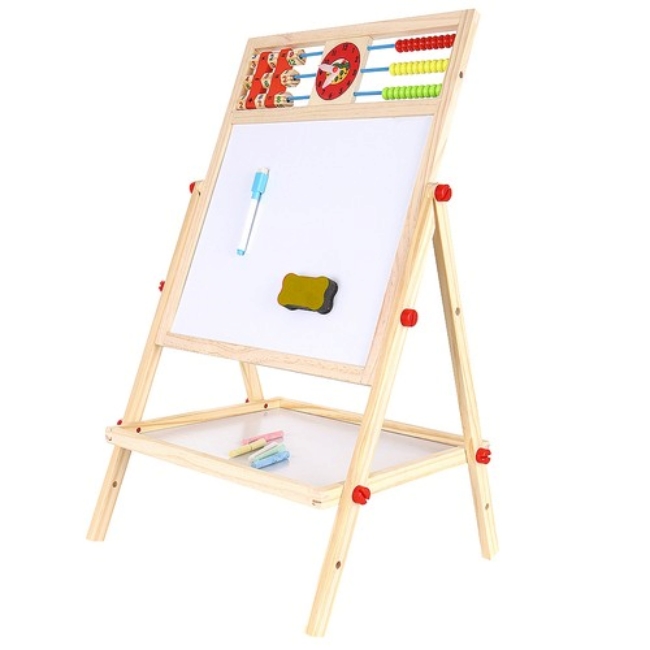 Tabla multifunctionala educativa cu doua fete pentru copii