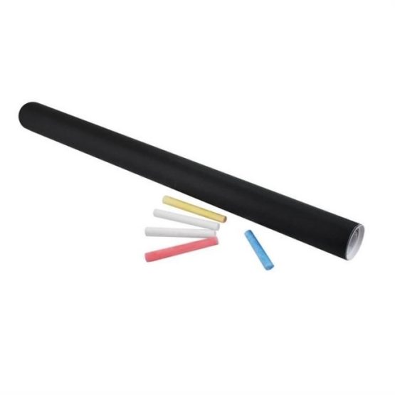 Tabla autocolanta pentru creta, ajustabila, 45 x 200 cm, Negru