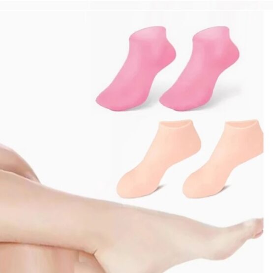 Set 2 sosete pentru masti din silicon, hidratare, Nude Set 2 sosete pentru masti din silicon, hidratare, Nude
