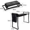 Scaun de gradinarit 3 in 1, dimensiuni 41 x 15,5 cm, Negru