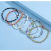 Set 7 bratari pentru glezna din margele, Multicolor