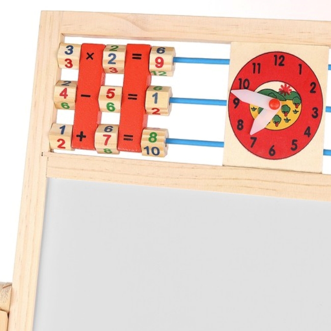 Tabla multifunctionala educativa cu doua fete pentru copii