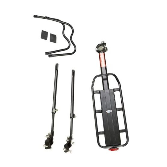 Portbagaj spate bicicleta, 55 x 16 cm, Negru Portbagaj spate bicicleta, 55 x 16 cm, Negru