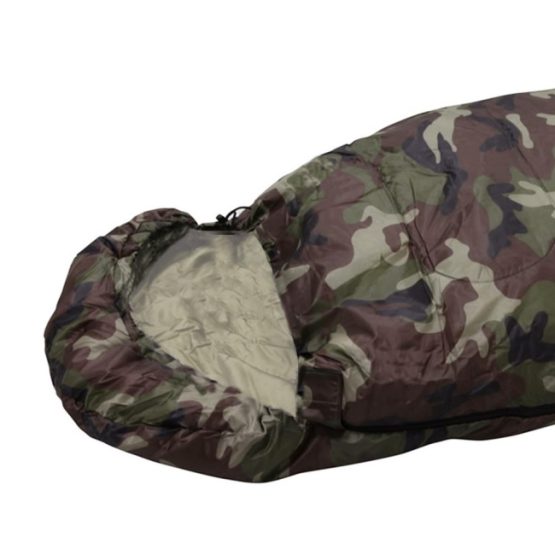 Sac de dormit pentru camping, 140 x 200 cm, Camuflaj / Multicolor