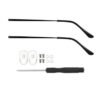 Set 2 brate pentru ochelari cu accesorii, Negru