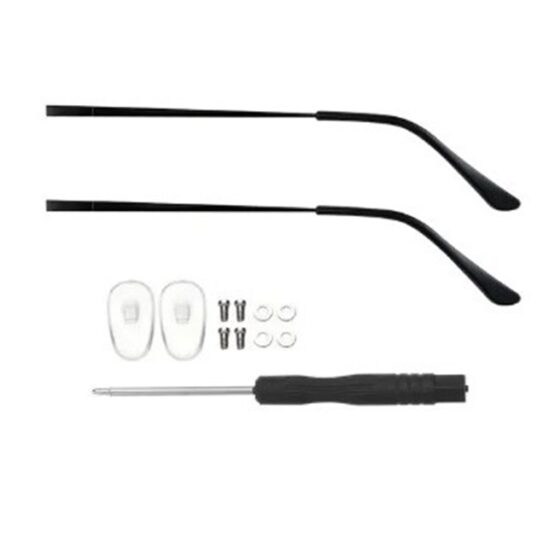Set 2 brate pentru ochelari cu accesorii, Negru