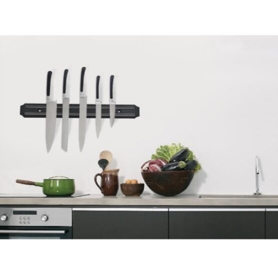 Suport magnetic de perete pentru cutite, Negru Suport magnetic de perete pentru cutite, Negru