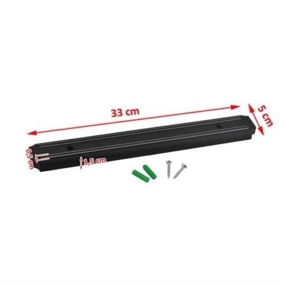 Suport magnetic de perete pentru cutite, Negru Suport magnetic de perete pentru cutite, Negru