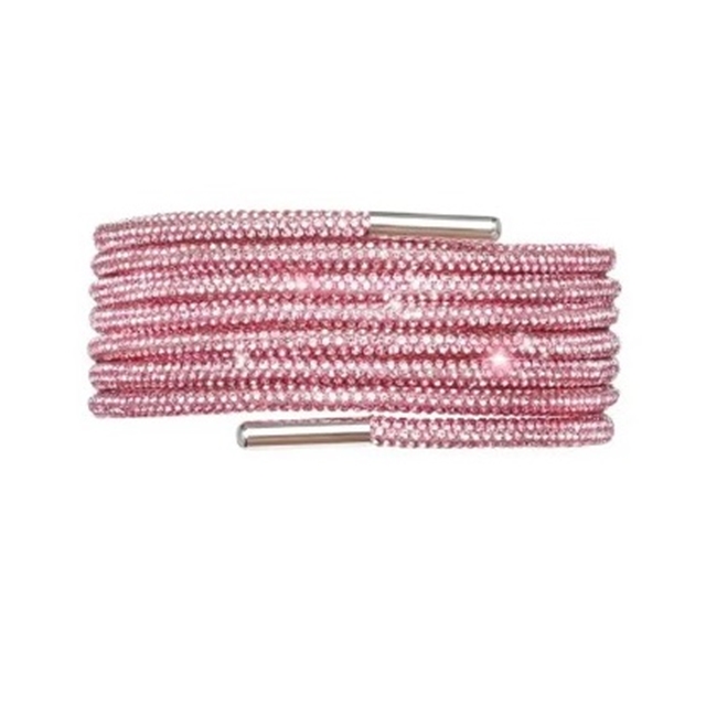 Set 2 sireturi cu cristale, snur cu strasuri 120 cm, Pink