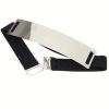 Curea lata pentru talie tip brau cu placuta metalica frontala, Silver Curea lata pentru talie tip brau cu placuta metalica frontala, Silver