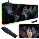 Mousepad iluminare RGB, 800x300 cm, Negru - KESNUP Mousepad iluminare RGB, 800x300 cm, Negru - KESNUP
