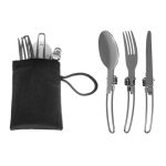 Set accesorii camping pentru gatit, otel inoxidabil, rezistent, Negru - KESNUP