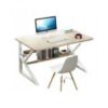 Birou cu raft depozitare, structura metalica robusta, dimensiuni 80 x 40, Alb - KESNUP Birou cu raft depozitare, structura metalica robusta, dimensiuni 80 x 40, Alb - KESNUP