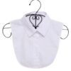 Guler fals de camasa, model clasic simplu, material bumbac, Alb - KESNUP