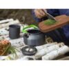 Set accesorii camping pentru gatit, otel inoxidabil, rezistent, Negru - KESNUP