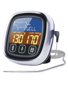 Termometru digital bucatarie, suport magnetic, 75x25x75mm, Negru - KESNUP