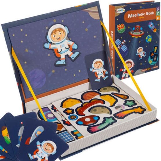 Puzzle spatiu cosmic, 50 de magneti diferiti, Maro / Albastru - KESNUP