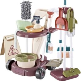 Set de joaca curatenie pentru copii, 32 x 30 x 45,5 cm, Crem - KESNUP