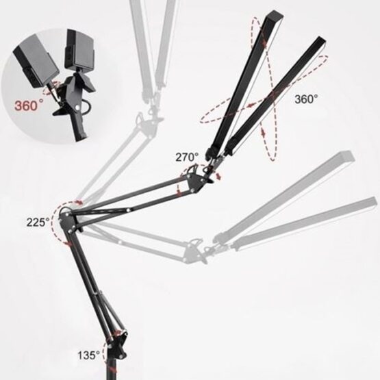 Lampa de birou LED dubla 24 W cu memorie negru - KESNUP Lampa de birou LED dubla 24 W cu memorie negru - KESNUP