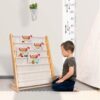 Biblioteca rafturi textile copii, lemn, bumbac, 79 cm, Bej - KESNUP Biblioteca rafturi textile copii, lemn, bumbac, 79 cm, Bej - KESNUP