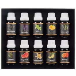 Set 10 uleiuri esentiale pentru umidificator, Negru - KESNUP