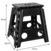 Scaunel pliabil multifunctional, 39 x 40 x 22cm, Negru - KESNUP
