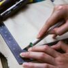 Trusa 52 bucati scalpel, bisturiu si cutite modelatoare, Albastru - KESNUP