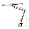 Lampa de birou LED dubla 24 W cu memorie negru - KESNUP Lampa de birou LED dubla 24 W cu memorie negru - KESNUP
