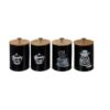 Organizator cu 4 Recipiente pentru condimente Nude / Black - KESNUP