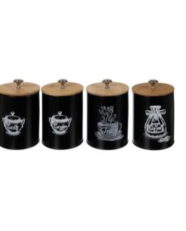 Organizator cu 4 Recipiente pentru condimente Nude / Black - KESNUP