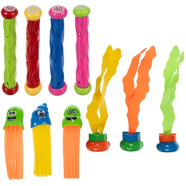Set 26 jucarii cada, dimensiuni pește: 20 x 14,5 cm, Multicolor - KESNUP