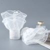 Set 2 mansete detasabile din voal cu perle, model elegant, Alb - KESNUP