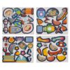 Puzzle spatiu cosmic, 50 de magneti diferiti, Maro / Albastru - KESNUP