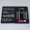 Trusa 52 bucati scalpel, bisturiu si cutite modelatoare, Albastru - KESNUP