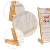 Biblioteca rafturi textile copii, lemn, bumbac, 79 cm, Bej - KESNUP Biblioteca rafturi textile copii, lemn, bumbac, 79 cm, Bej - KESNUP