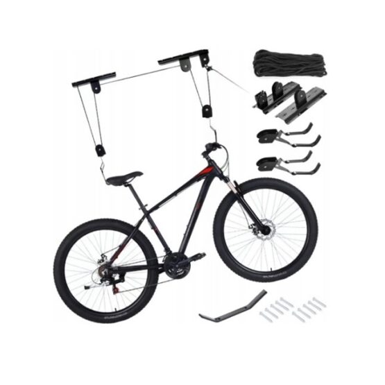 Suport bicicleta tavan, potrivit pentru subsol sau garaj, Negru - KESNUP Suport bicicleta tavan, potrivit pentru subsol sau garaj, Negru - KESNUP