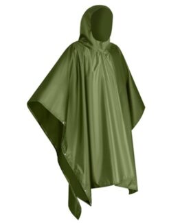 Pelerina de ploaie, universala, material de inalta calitate, Negru / Verde - KESNUP