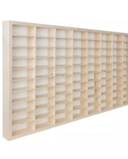 Cutie depozitare masinute din lemn, 80 compartimente,Bej deschis - KESNUP