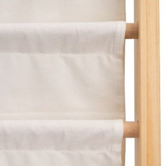 Biblioteca rafturi textile copii, lemn, bumbac, 79 cm, Bej - KESNUP Biblioteca rafturi textile copii, lemn, bumbac, 79 cm, Bej - KESNUP