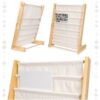 Biblioteca rafturi textile copii, lemn, bumbac, 79 cm, Bej - KESNUP Biblioteca rafturi textile copii, lemn, bumbac, 79 cm, Bej - KESNUP