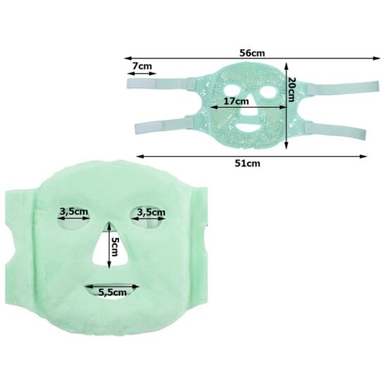 Masca cu gel pentru fata, pentru eliminarea cearcanelor, Verde - KESNUP