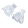 Set 2 mansete detasabile din voal cu perle, model elegant, Alb - KESNUP