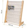 Biblioteca rafturi textile copii, lemn, bumbac, 79 cm, Bej - KESNUP Biblioteca rafturi textile copii, lemn, bumbac, 79 cm, Bej - KESNUP