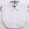 Guler fals de camasa, detasabil, model simplu rotunjit, White - KESNUP