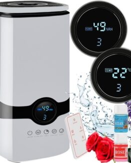 Umidificator de aer cu aromaterapie ultrasonic, Alb - KESNUP