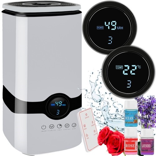 Umidificator de aer cu aromaterapie ultrasonic, Alb - KESNUP Umidificator de aer cu aromaterapie ultrasonic, Alb - KESNUP
