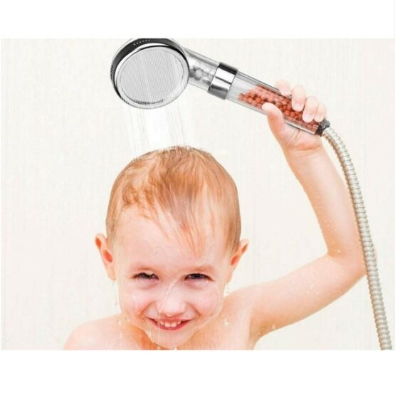10 Para de dus cu filtru, 3 niveluri de filtrare a apei, anti-calcar, filet standard de 1/2", Silver - KESNUP