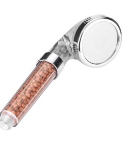 Para de dus cu filtru, 3 niveluri de filtrare a apei, anti-calcar, filet standard de 1/2", Silver - KESNUP