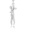 Lantisor cu pandantiv 2 indragostiti, figurine cuplu imbratisat, Argintiu / Argintiu - KESNUP Lantisor cu pandantiv 2 indragostiti, figurine cuplu imbratisat, Argintiu / Argintiu - KESNUP